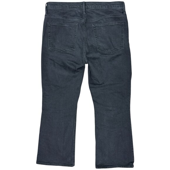 EUC Women's J. CREW 9"‎ High Rise Crop Flare Jeans Black Denim | Size 31 - Picture 5 of 10